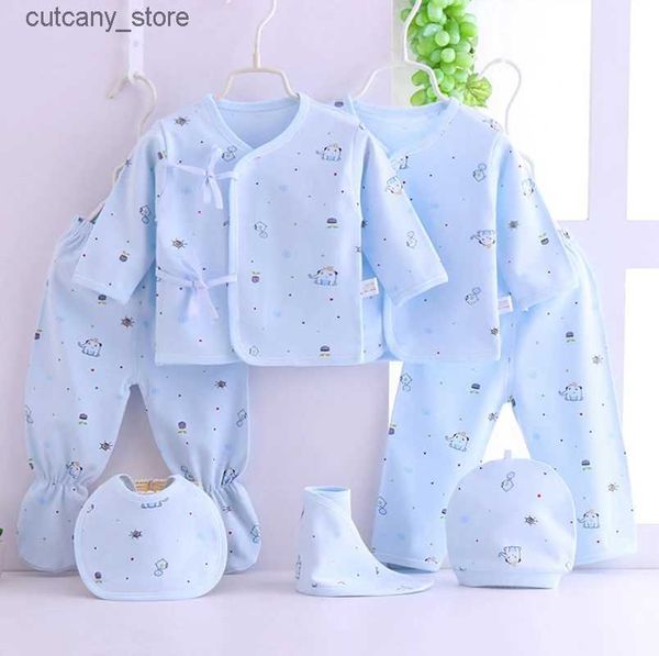 Overalls Emotion Moms Baumwolle Baby Kleidung Set Neugeborenen Babyboy Strampler Kleinkind Kleidung Frühling Sommer Babygirl 7 teile/satz L240307