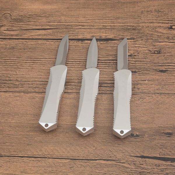Высочайшее качество G3102 Высококачественный автоматический тактический нож D2 Каменное моющее лезвие с ЧПУ Серебристая авиационная алюминиевая ручка На открытом воздухе Кемпинг Туризм EDC Карманные ножи с инструментом для ремонта