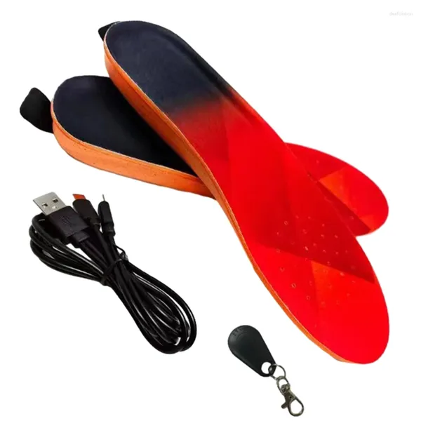 Tapetes Homens Mulheres Aquecidas Solas Internas 3 Níveis de Calor USB Recarregável Aquecimento Inserções de Sapato Palmilhas para Trabalho ao Ar Livre Caminhadas Camping