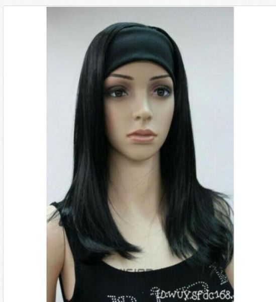 8 cores 34 meia peruca longa reta mulheres senhora bandana cosplay wigs1939333