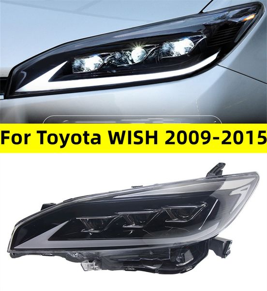 Faro completo a LED per Toyota WISH 2009-20 15 Aggiornamento segnale dinamico LED luce di marcia diurna lente faro