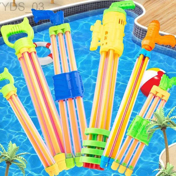 Gun Toys 2023 Sommer Blaster Kinder Kind Squirt Strand Spielzeug Doppelrohr Spray Wasserpistole Geschenk Schwimmbad Spielzeug Heiße Quelle Wasserpistole HC0269 YQ240307