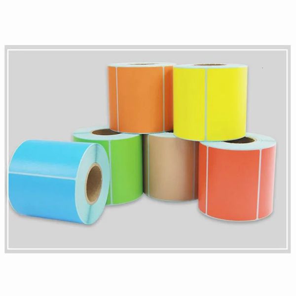 1 Rolle 1-farbiger Thermoaufkleber 40*30 20 50 60 70 80 100 Barcode-Etikettendrucker-Klebepapier 240229