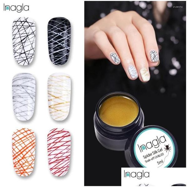 Гель для ногтей Inagla Spider Wire Ding Лак для рисования Pling Silk Creative Potherapy Art Polish Прямая доставка Dhqme