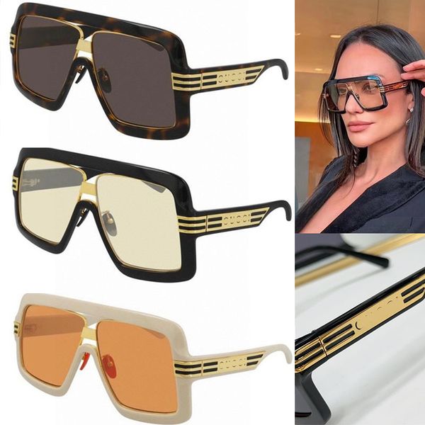 Luxuriöse Wellen-Gesichtsmaske für Damen und Herren, Sonnenbrille, modische Designer-Sonnenbrille mit Farbwechsel, UV400-beständig, helle dekorative Brille GG0900S