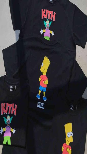 T-Shirts für Herren039s Modemarke Kith Co mit Animation Simpsons ein bedrucktes T-Shirt mit Clown-Kurzarm-Oberteil 7FS89494002