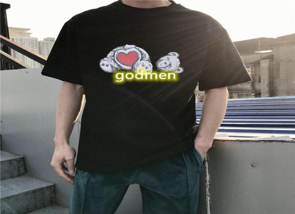 Mode-Design Bär gedruckt schwarz T-Shirt Mann Frau Sommer T-Shirts Herren schwarz weiß kurze Ärmel Polos Kleidung Größe SXL2229666
