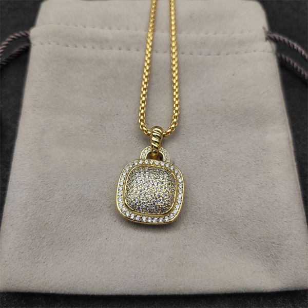 Banhado a ouro colar feminino DY designer de jóias mulher colar de alta qualidade requintado collana retro correntes populares para homens aniversário presente de natal zh143 F4