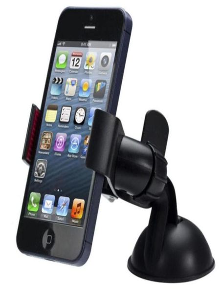 Топ новый черный универсальный автомобильный держатель автомобильный держатель на лобовое стекло телефона для iPhone 5S 6S SE 7 MP3 GPS для Samsung5008780