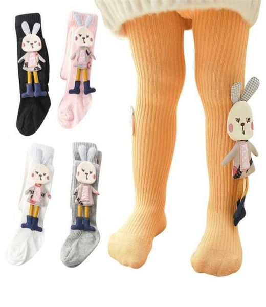 Baby Girl Collant Simpatico cartone animato 3D Bunny Collant per vestiti per ragazze Primavera Autunno Calze nate Infantile lavorato a maglia 04Y 2110218207186