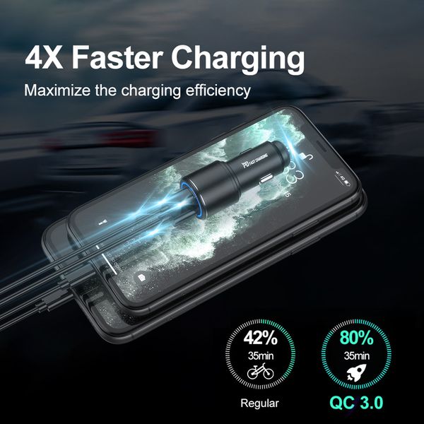 36w USB-C PD Car Charger para iPhone 15 14 13 12 11 36w Carga rápida 3.0 Carregador de carregamento rápido para Xiaomi Auto tipo C QC