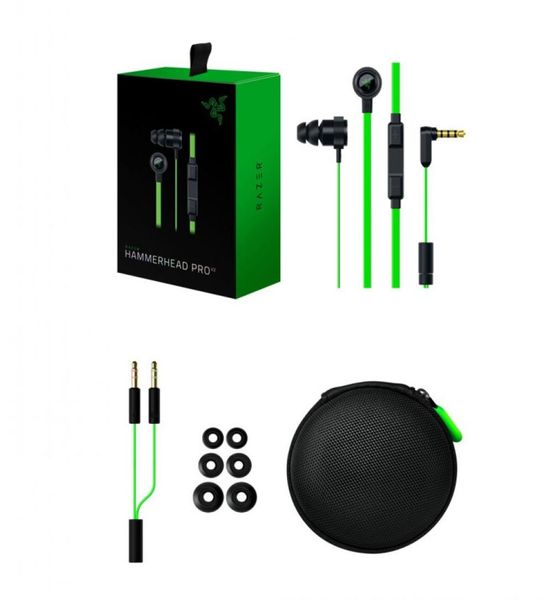 Razer Hammerhead Pro V2 Kopfhörer In-Ear-Kopfhörer mit Mikrofon mit Einzelhandelsverpackung In-Ear-Gaming-Headsets DHL 9742224