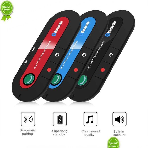 Carro Bluetooth Kit Nova Viseira Sem Fio Bluetooth Kit Compatível Mãos-Telefone Music Player Usb Power O Receptor Clip Drop Delivery Automo Dh9Ek