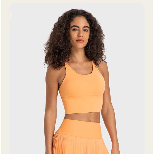 Viewlulu Neuer rückenfreier Fitness-Sport-BH für Damen mit kleinen Strapsen und überkreuztem Rücken