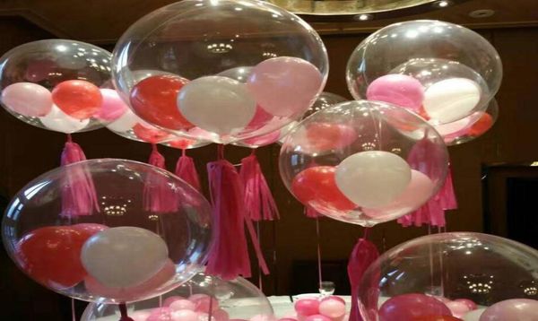 36 inç Bobo Bubble Clear Balons Düğün Noel Doğum Günü Stag Hen Partisi Dekor Şeffaf Balonlar Şenlikli Etkinlikler Dekoratio2617451