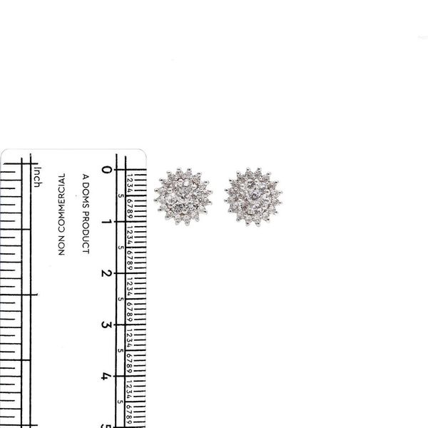 Blumen-Cubic-Zircon-Ohrstecker aus 925er-Sterlingsilber mit Schraubverschluss und Cz-Diamant-Ohrringen, handgefertigt, einzigartige Cluster