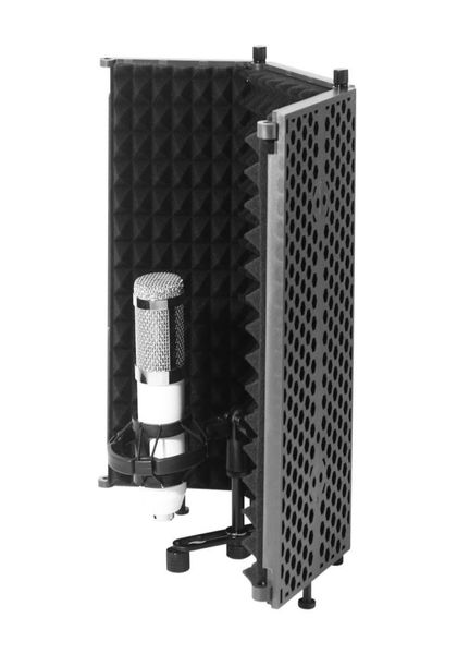 Escudo de isolamento de microfone de estúdio dobrável portátil para condensador Mikrofone Gravação Painel de absorção de som Adesivos de parede à prova de som 5761463
