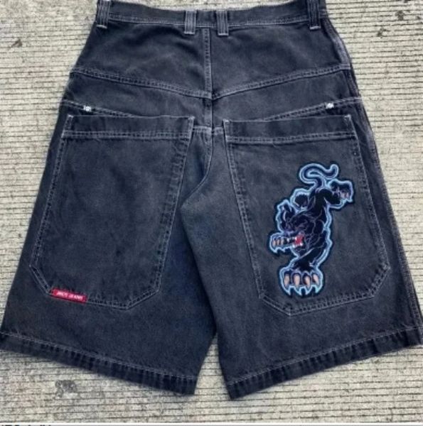 Herren Jeans Designer JNCO Jeans European und American Hip-Hop Dark und Schrulliger Harajuku-Stil gedruckt Denim Shorts Persönlichkeit Gerade Bein breit