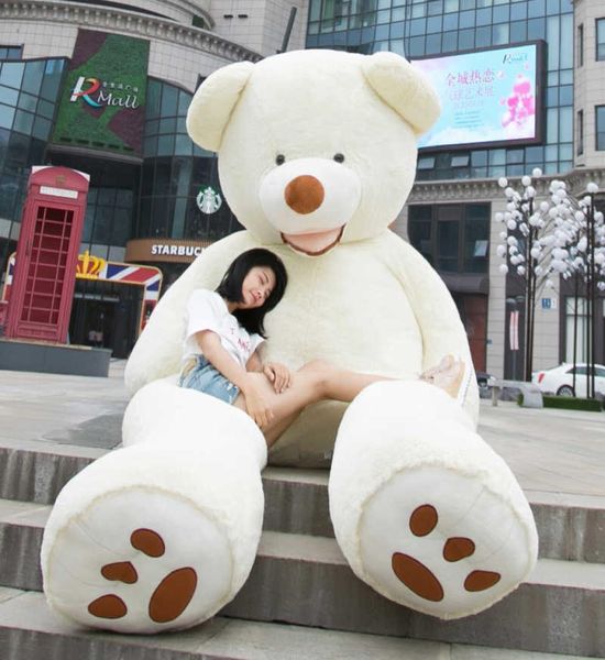 Urso de pelúcia enorme americano gigante urso pele casaco de pelúcia boa qualidade fábrica brinquedos macios para meninas 2109181877075
