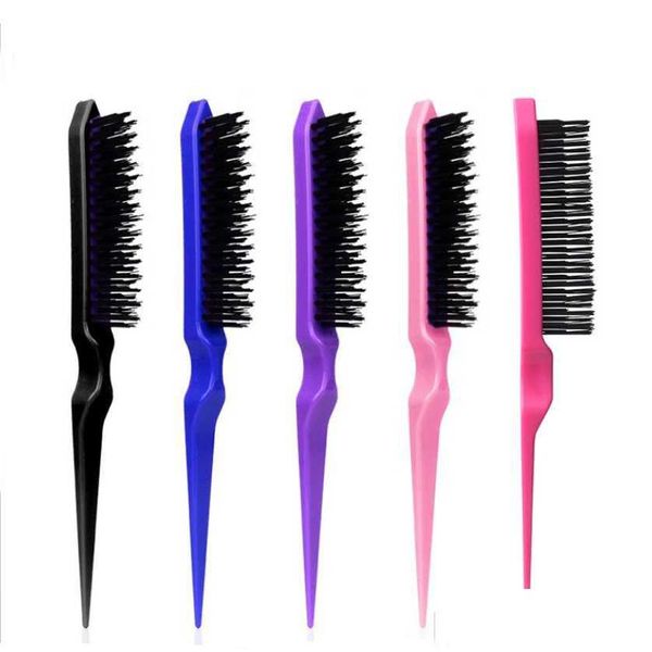 Escovas de cabelo escovas de cabelo profissional pente provocando volta penteando escova linha fina ferramentas de estilo 6 cores drop entrega produtos de cabelo ha dhdtw