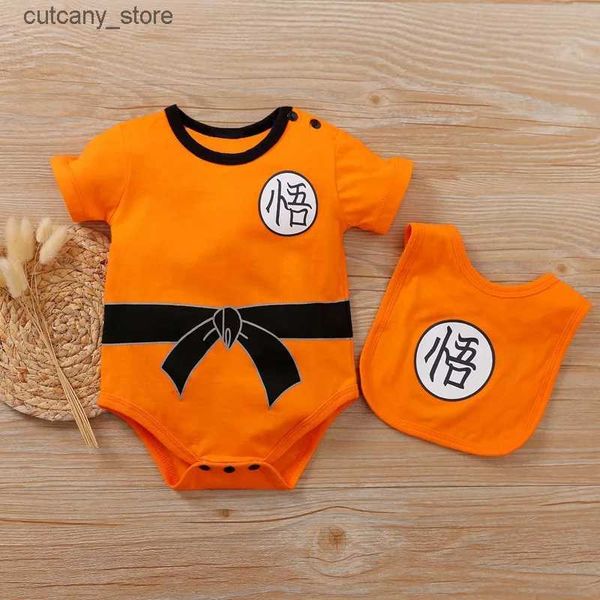 Tute Dragon DBZ Anime Summer Baby Boy Pagliaccetto Body Set Costume per bambini Tuta per neonati Outfit Halloween 2021 L240307