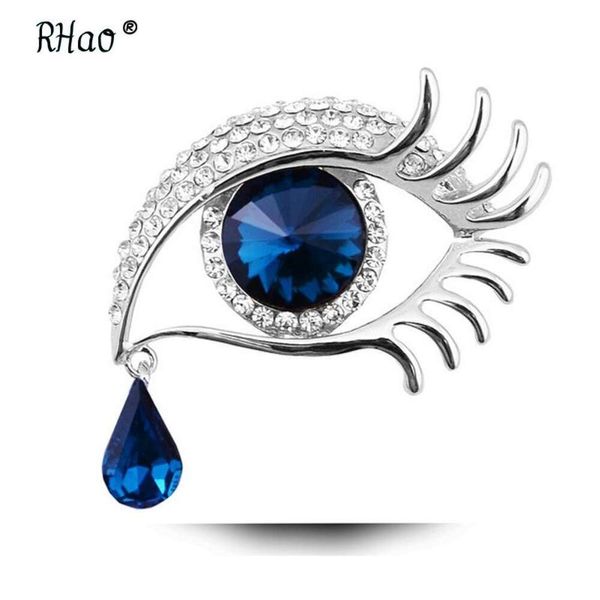 Neues großes Auge, blaues Glas-Engelsauge, Tränenbrosche, Corsage, Herren- und Damenanzug, Pullover-Accessoires