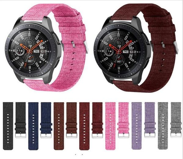 Pulseira universal de nylon 20mm 22mm para Fitbit Versa Samsung S3 46mm 42mm Faixa de lona Clipe inoxidável Garmin Huawei Smart watch Accesso8636083