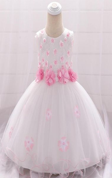 2019 Neugeborenes Taufkleid für Babys, Kleidung, Kleider, Party und Hochzeit, Prinzessinnenkleider, Mädchen, 1. Geburtstag, 0, 2, 3, 6 Monate, Y17792101