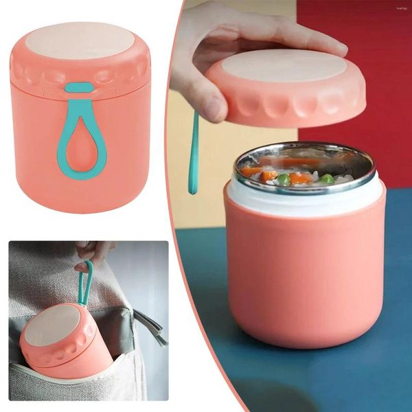 Bottiglie d'acqua Mini contenitore per secchiello per zuppa isolato Dispositivo di raffreddamento Tazza per vuoto in acciaio inossidabile Piccola scatola per il pranzo Scaldavivande Barattolo per alimenti