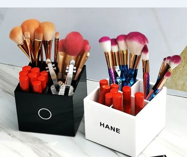 bandeja de armazenamento de grande capacidade de luxo caixa de armazenamento de cosméticos moda multifuncional caixa de maquiagem designer logotipo lápis de sobrancelha pincel de maquiagem caixa de batom 9 cores