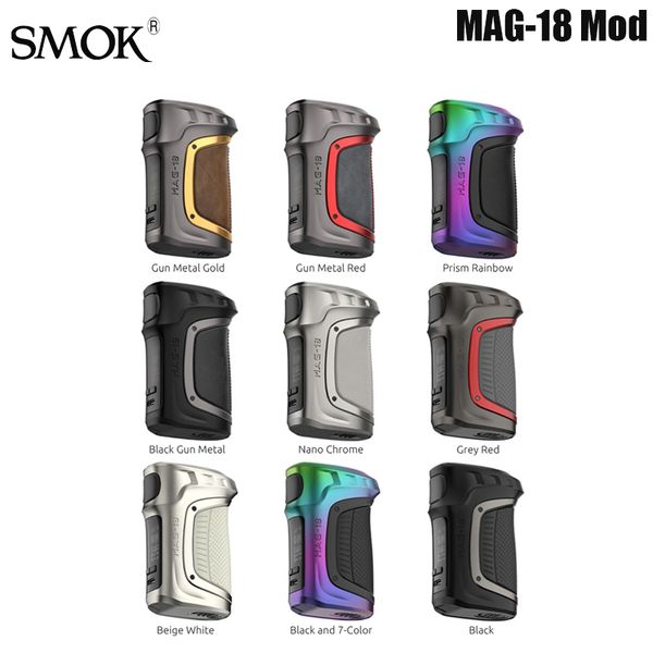 Оригинал SMOK MAG 18 MOD 230 Вт Box Mod Vape Электронная сигарета MAG-18 Поддержка электронных сигарет 510 нить TFV18 Tank
