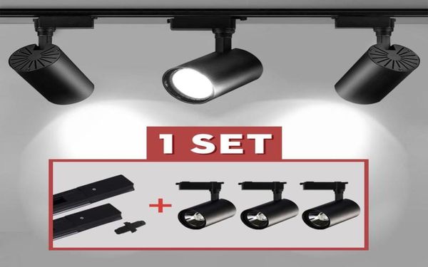 Ganze Set Led Track Licht COB Track Lampe 12W 20W 30W 40W Schiene Beleuchtung Decke spot Lichter Leuchten Für Kleidung Shop Home 220V4465139