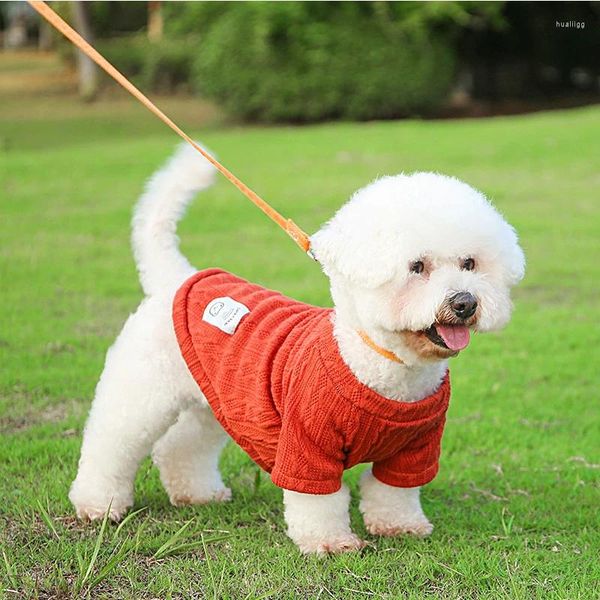 Köpek giyim evcil örme kazak dip gömlek kış sıcak malzemeleri kediler kalınlaştırıcı üstler köpek düz renk tığ işi forma kaput