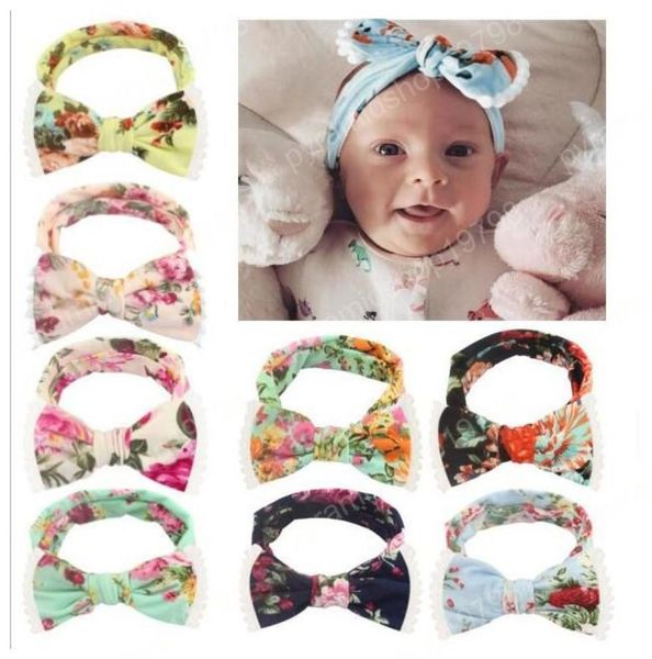 INS neonati per bambini papillon fasce Bohemia boho Flower Headwraps bambini fasce per capelli carine accessori per capelli per bambini8732713