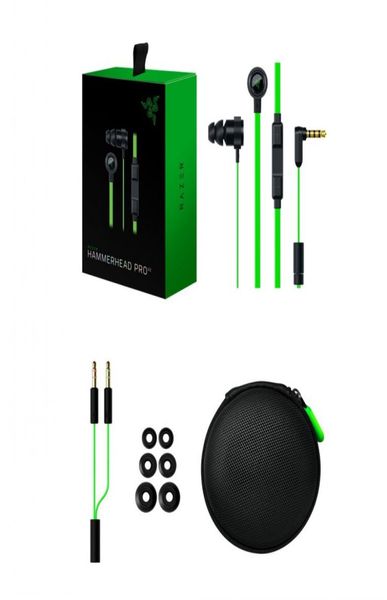 Razer Hammerhead Pro V2 Fone de ouvido intra-auricular com microfone com caixa de varejo em fones de ouvido para jogos DHL 1952789