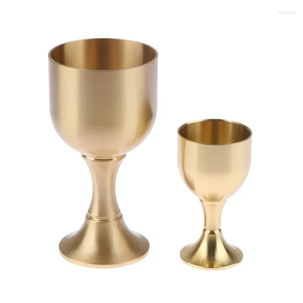 Canecas Copo de cálice de bronze Coquetel de vidro Cálice de vinho Bebida Tumbler Licor de metal para festa Acessórios para casa