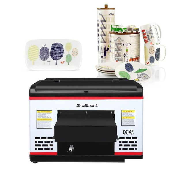 Stampanti Erasmart 2023 A3 Stampante flatbed Uv Tazza di vetro Fai da te Led Custodia per telefono 3D Stampa Hine Drop Delivery Computer Stampanti di rete Dhzsu