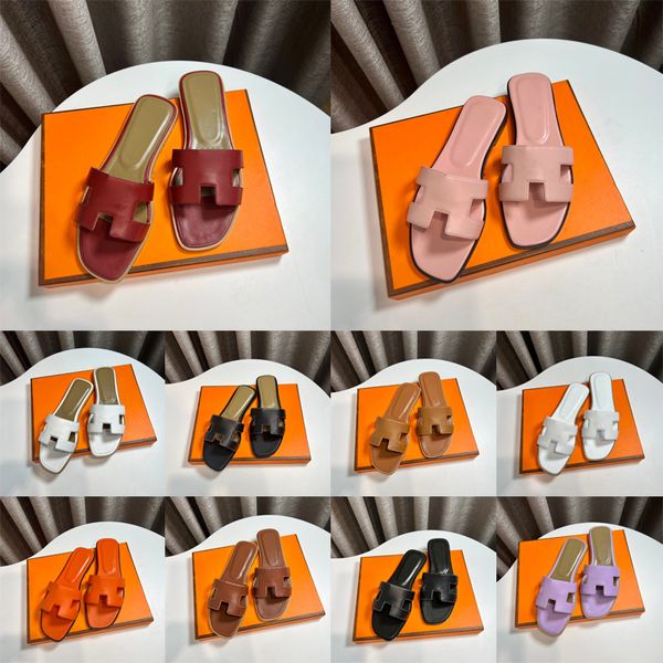 dhgate Luxus Paris Slides Designer Damen Hausschuhe Pantoufle Sandalen Mode Low Heels Leder Damen Sandalen Room Outdoor Schuhe Claquette Slipper 35-41