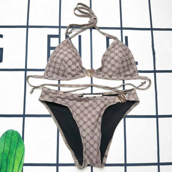 Moda kadın tasarımcısı bikini iki parçalı seksi şeffaf kayış şekli mayo kadın mayo plajı kadın mayo bikini