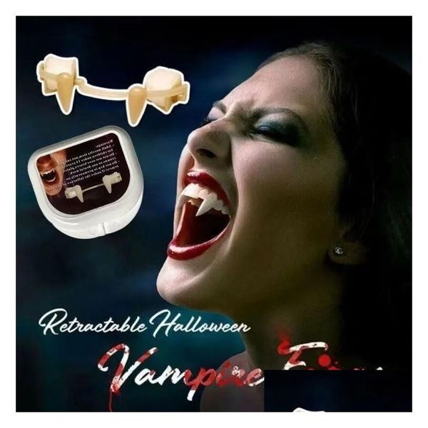 Partybevorzugung Halloween Vampirzähne Fangs Zahnersatz Cosplay Falsche Zähne Kostüm Requisiten für Horror Supplies Drop Delivery Home Garden Fe Dhmru