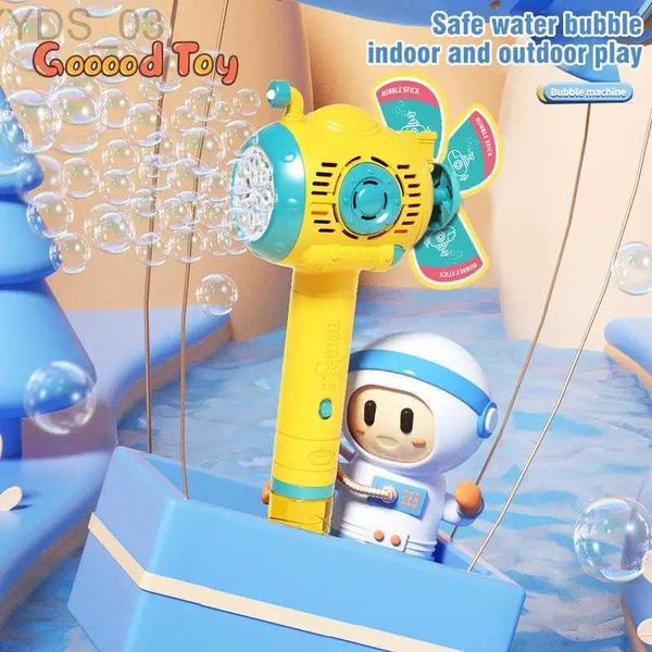 Gun Toys 2 in 1 Bubble Guns Stick Handwindmühle bläst 8 Löcher U-Boot-Blasenmaschine Kinderspielzeug Automatische Wassergebläse Blasen Spielzeug YQ240307