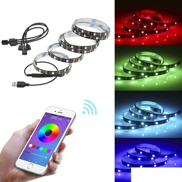 LED-Streifen, USB-Bluetooth-Steuerung, LED-Streifen, Hintergrundbeleuchtung, Anwendung, Smd5050, 90 LEDs, Bare-Board/wasserdicht, Drop-Delivery-Lichter, Beleuchtung
