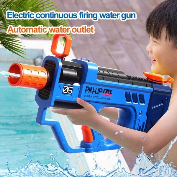 Arma brinquedos totalmente automático pistola de água elétrica de alta tecnologia armas de imersão grande capacidade 800ml piscina festa praia brinquedo ao ar livre para criança adulto yq240307
