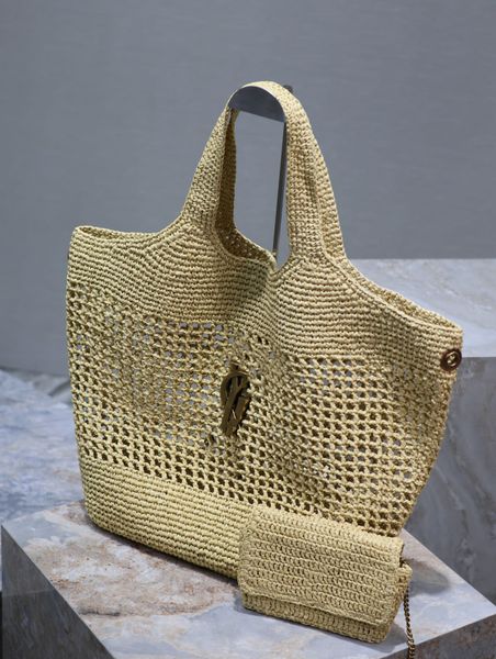 2024 de alta qualidade designer bolsa feminina novo designer y marca saco palha grande capacidade sacola senhoras luxo clássico bolsa feminina