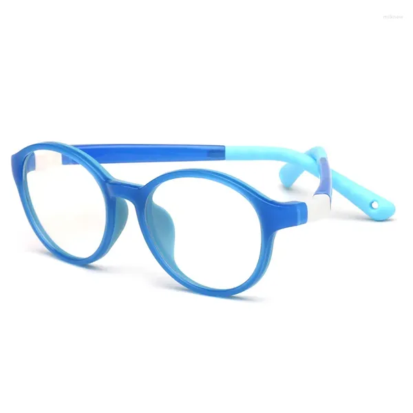 Óculos de sol quadros 2024 crianças ópticas óculos quadro tr90 silicone flexível proteção crianças dioptria óculos de borracha
