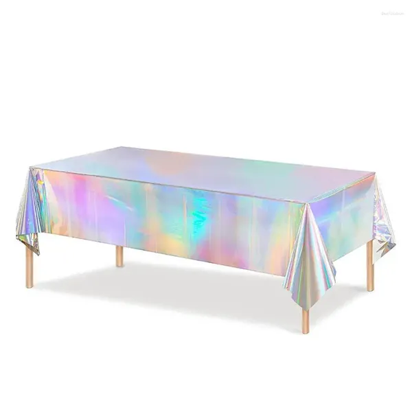 Toalha de mesa buffet toalha de mesa conjunto brilhante para festa de aniversário jogos de formatura retângulo discoteca