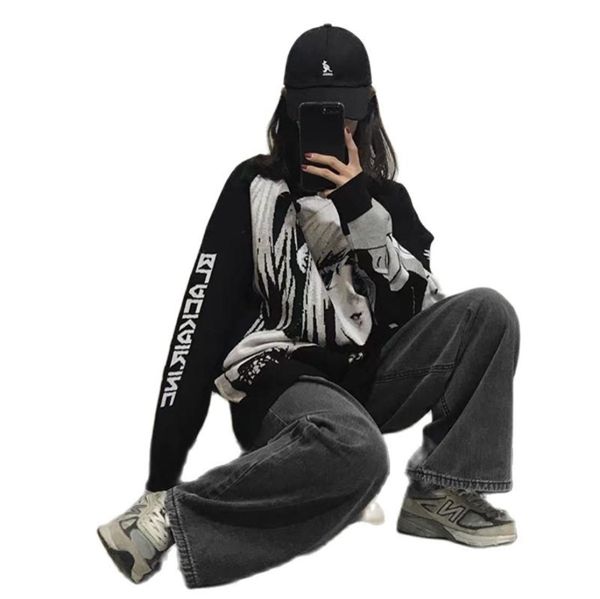 Grosso anime death note misa amane cosplay topos com capuz harajuku streetwear coreano oversize pulôver moletom feminino hoodies g09096548920