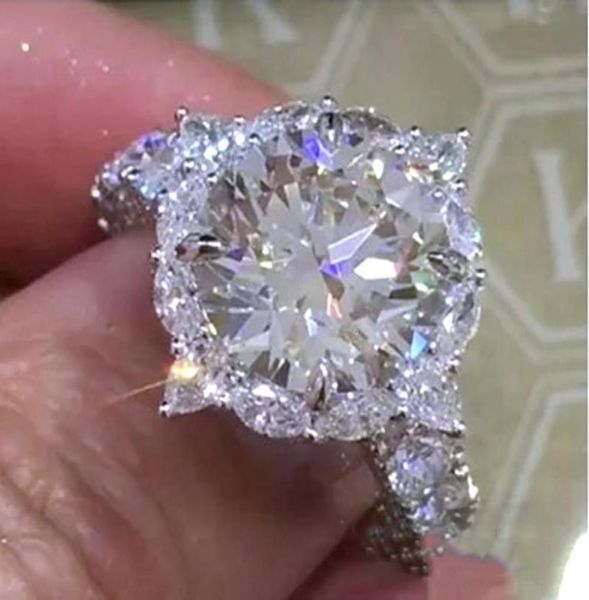 Обручальные кольца 175ct Циркон Обручальное Для Женщин Серебряное Кольцо Женское Анель Австрийские Кристаллы Готические Ювелирные Изделия Высочайшее Качество3198200