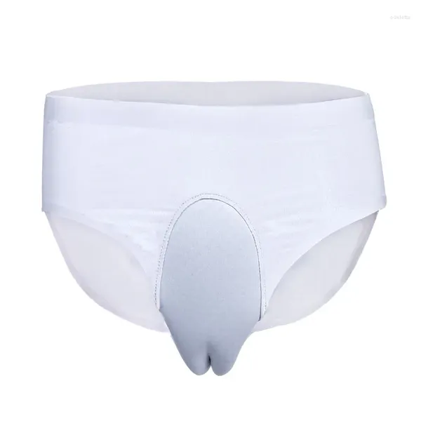 Unterhosen Herrenunterwäsche Homosexuell Sexy Slips Ice Silk Male Hiding Gaff Panty Shaper Brief für Crossdressing Transgender