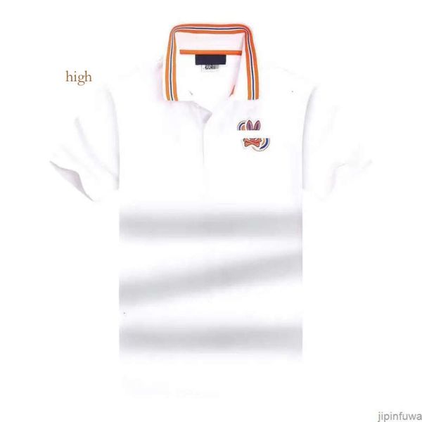 Psiko Tavşan Gömlekleri Amerikalı Tasarımcı Psychos Polo T Shirt Mens Modaya Modeli Pamuk Tees ABD Sokak Giyim Kısa Kollu Kafatası Tavşan Giyim M-3XL DA8V YÜKSEK